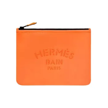 HERMES Neobain Polyamide Clutch Small Size Women's Orange