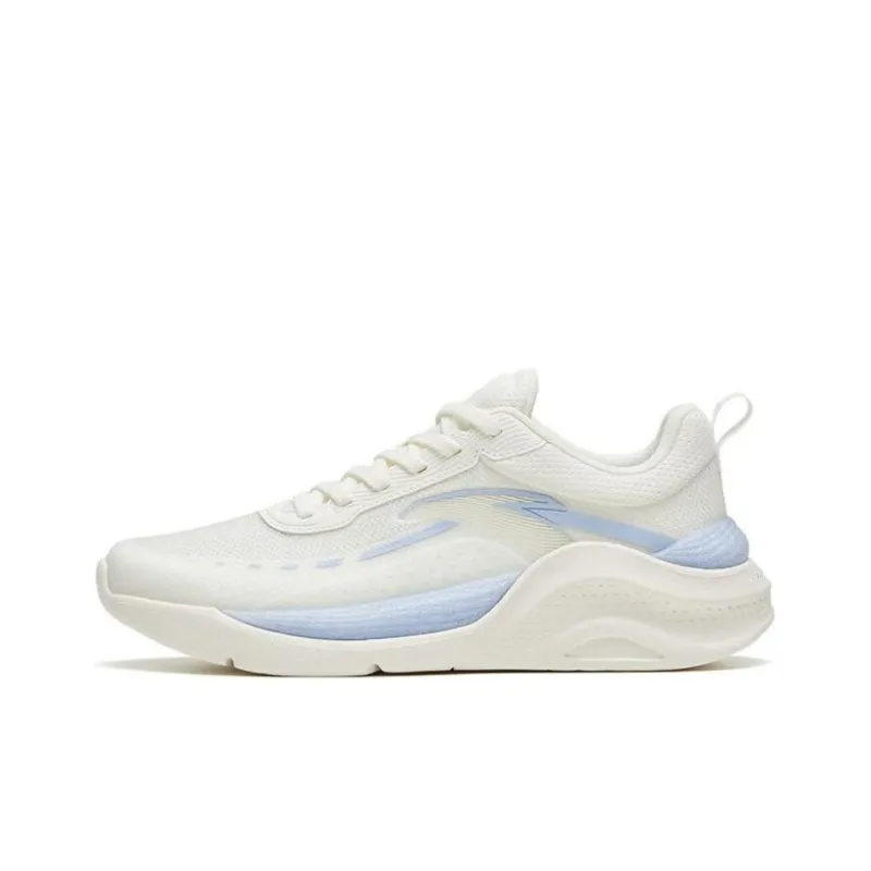 Anta Shenxi Anti Slip Wear Resistant Low Top Training Shoes Women's White Blue-0