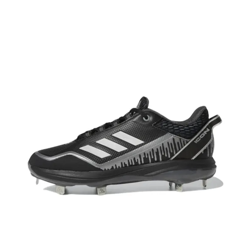 Adidas Icon 7 Dripped Out Cleats Anti-Slip Wear-Resistant Low-Top Training Shoes Men's Black Gray-0