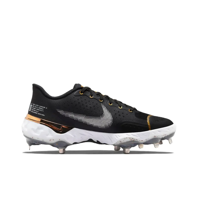 Nike Alpha Huarache Elite 3 Low 'Black Metallic Gold'-1