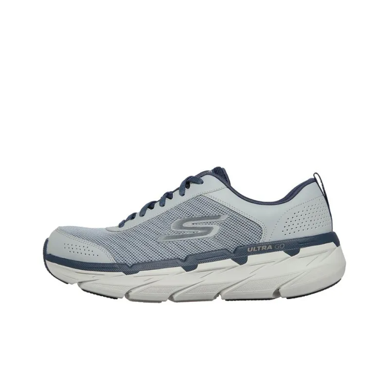 Skechers Max Cushioning Premier-Paragon Wear-Resistant Slip-Resistant Low-Top Training Shoes Men's Gray Blue-0