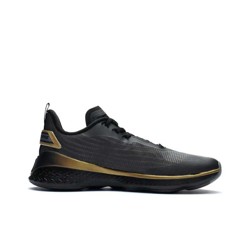LiNing Cushioning Anti Slip And Wear Resistant Low Top Training Shoes Black Gold-1