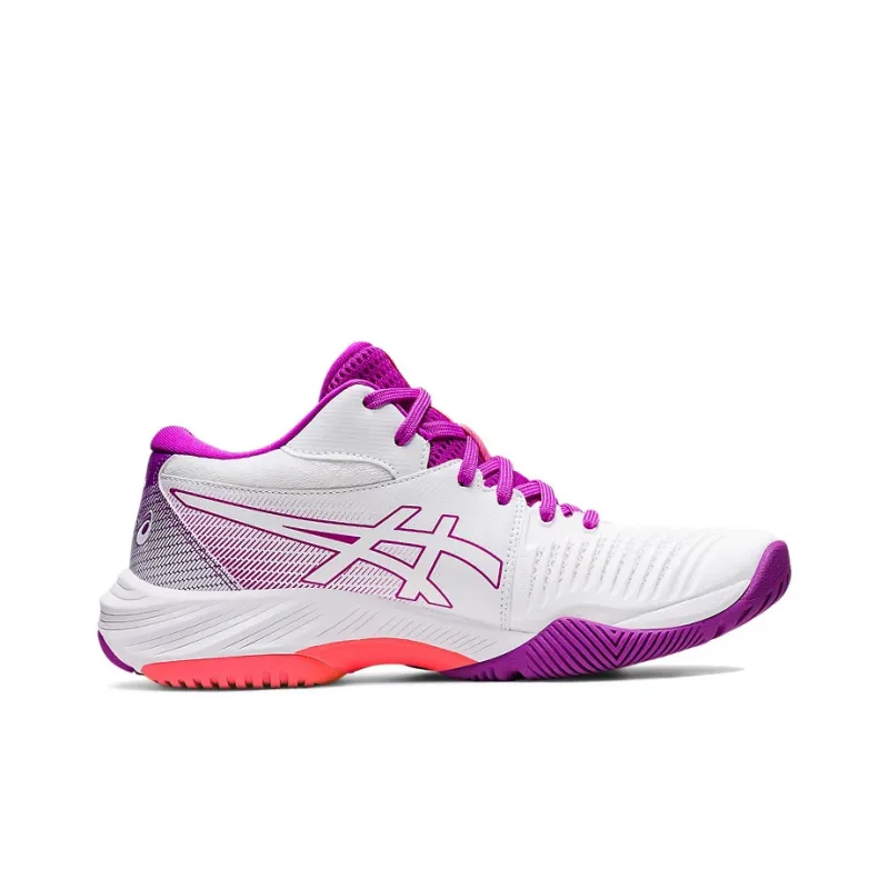 Asics Gel Netburner Ballistic MT FF 3 Low Top Training Shoes Women's White Purple-1