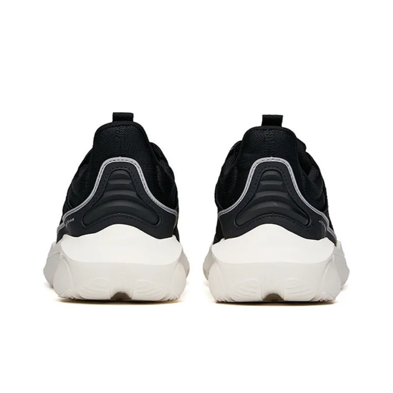 Anta Linghui Wear Resistant Low Top Training Shoes Men's Black White Gray-3