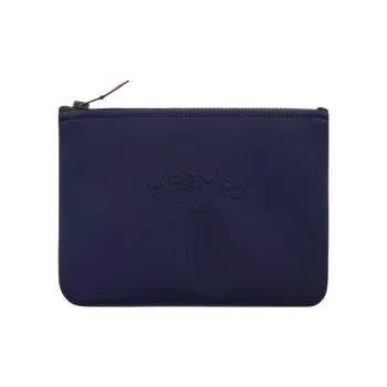 HERMES Polyamide Clutch Small Size Women's Marine Blue