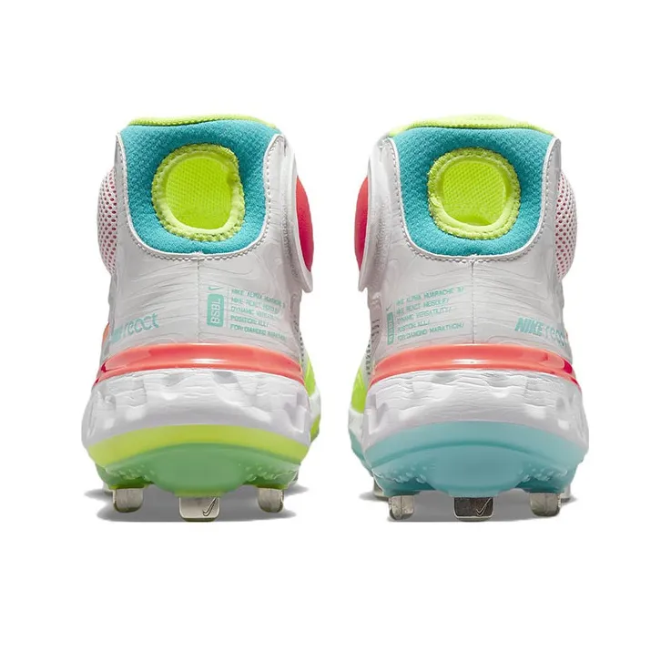 Nike Alpha Huarache Elite 3 Mid White Turbo Green-4