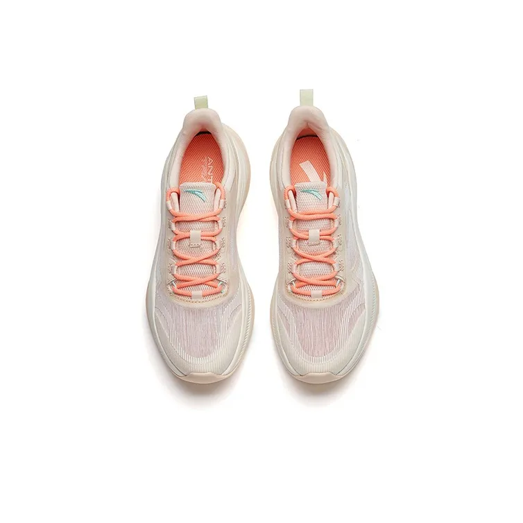Anta Shock Absorbers With Slip Resistant And Abrasion Resistant Properties Low Top Training Shoes Women's Brown White-2