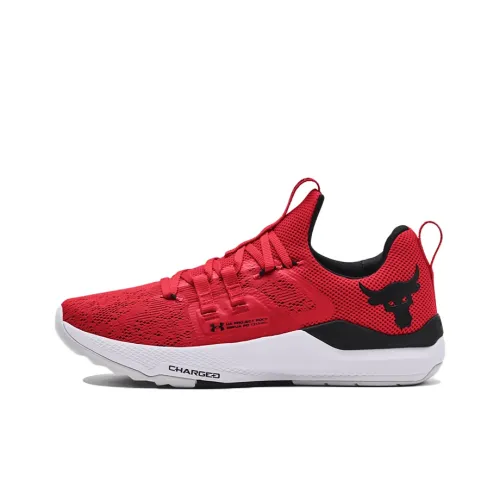 Under Armour Project Rock BSR 3 Training Shoes Unisex Low-Top Red/White