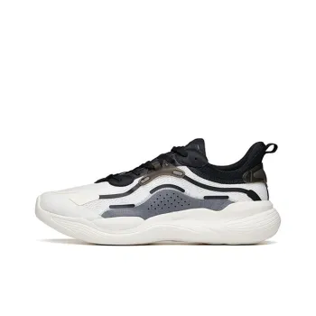 Anta Cushioning Anti Slip Wear Resistant Breathability Low Top Training Shoes Men's White Black