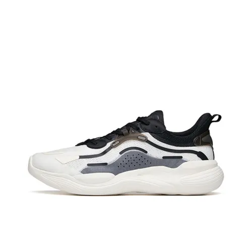 Anta Cushioning Anti Slip Wear Resistant Breathability Low Top Training Shoes Men's White Black