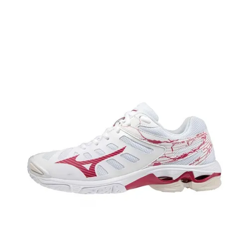 Mizuno Wave Voltage Training Shoes Unisex Low-Top White/Rose Pink