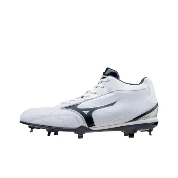 Mizuno Baseball Next Cross MD Cushioning Anti-Slip And Wear-Resistant Low-Top Training Shoes Unisex White Blue