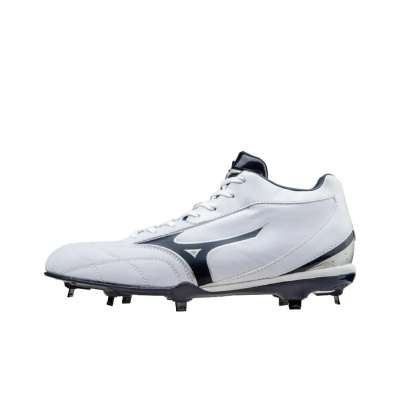 Mizuno Baseball Next Cross MD Cushioning Anti-Slip And Wear-Resistant Low-Top Training Shoes Unisex White Blue-0