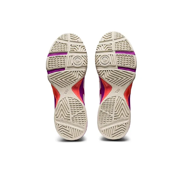Asics Gel-Netburner 20 Low-Top Volleyball Training Shoes Women's White Purple D-Width-5