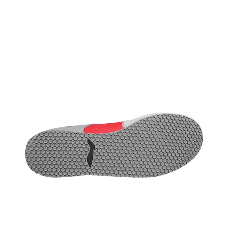 LiNing Cushioning Anti Slip And Wear Resistant Low Top Fencing Shoes Unisex Red White Gray-3