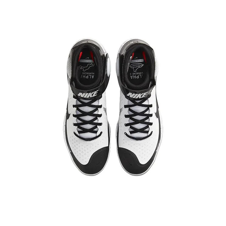 Nike Alpha Huarache Elite 3 Mid 'White Black'-3