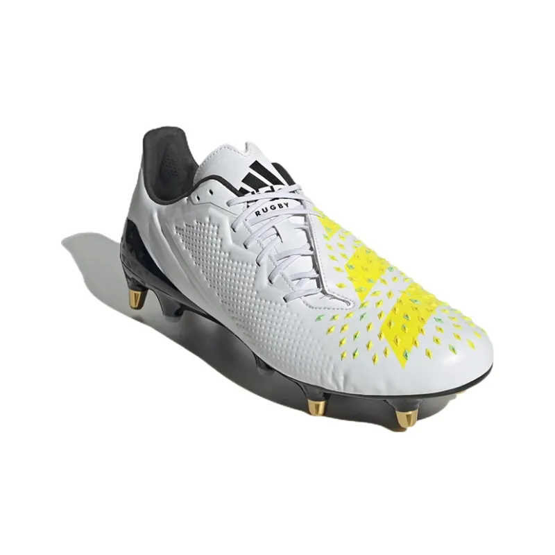 Adidas Predator Malice Sg Boots Anti Slip And Wear Resistant Lightweight Low Top Training Shoes Unisex White Yellow-2