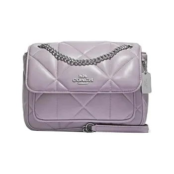 COACH Klare Sheepskin Cow Leather Patchwork Cloud Bag Shoulder Bag Crossbody Bag Medium Size Women's Taro Purple
