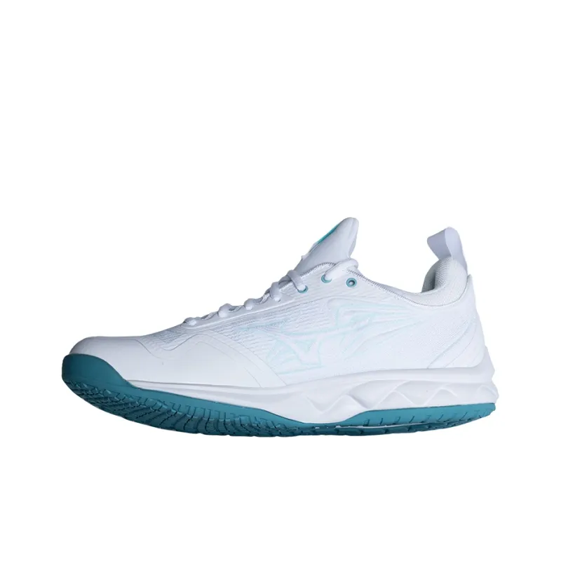 Mizuno Wave Luminous 2 Cushioning Anti Slip Wear Resistant Breathability Low Top Volleyball Shoes Unisex White Blue-1