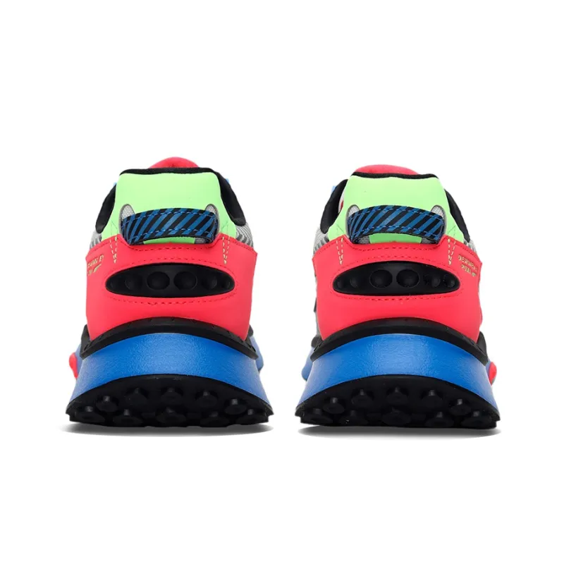 PUMA Wild Rider Dazed Cushioned Anti-Slip And Wear-Resistant Lightweight Low-Top Training Shoes Women's Gray Blue Red-3