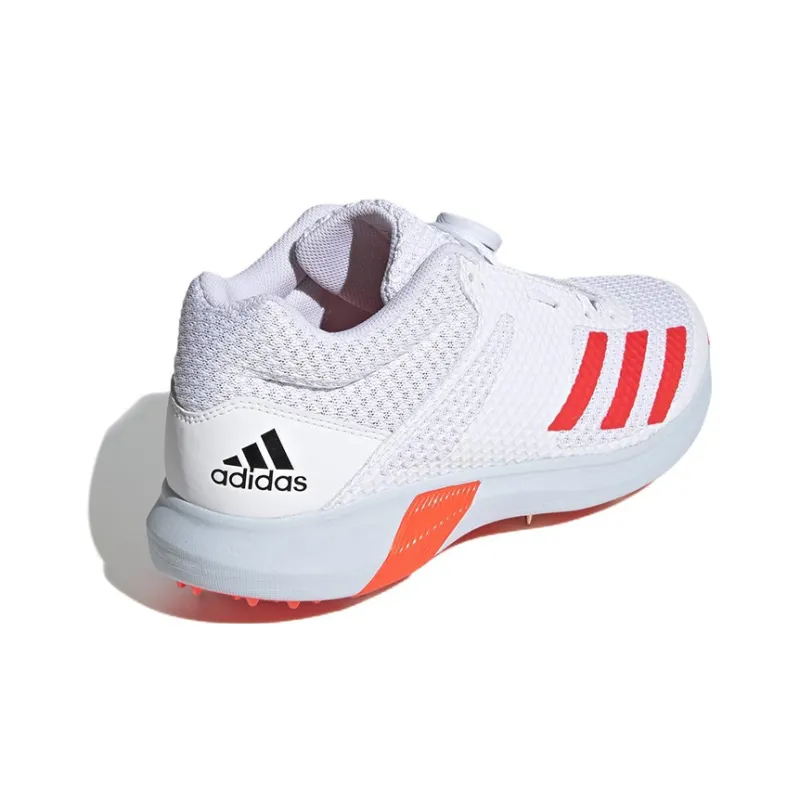 Adidas Adipower Vector Mid 20 Wear-Resistant Low-Top Training Shoes Men's White Red-3