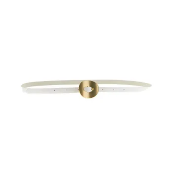 DRIES VAN NOTEN Solid Color Smooth Adjustable Oval Pin Buckle Leather Belts Women's White