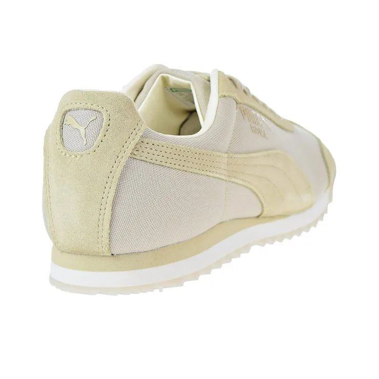 PUMA Roma Mated Clay Cushioning, Wear Resistant Low Top Training Shoes Men's Beige Yellow-3