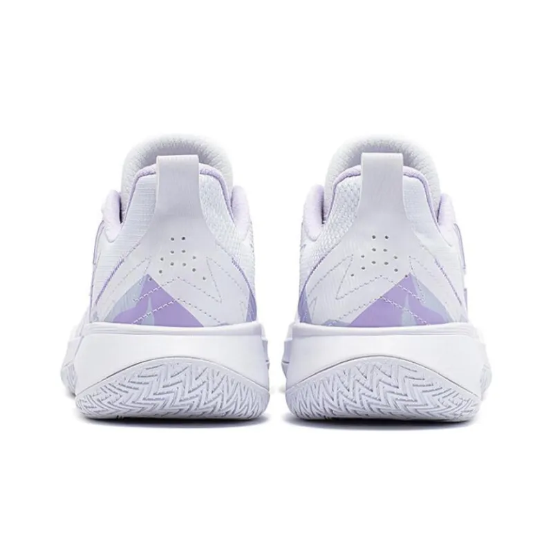 361° Big3 Team Cushioned Wear Resistant Breathable Low Top Basketball Shoes Men's White Purple-3