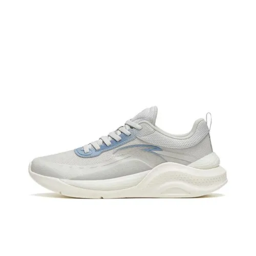 Anta Wear Resistant Slip Resistant Low Top Training Shoes Men's Gray Blue