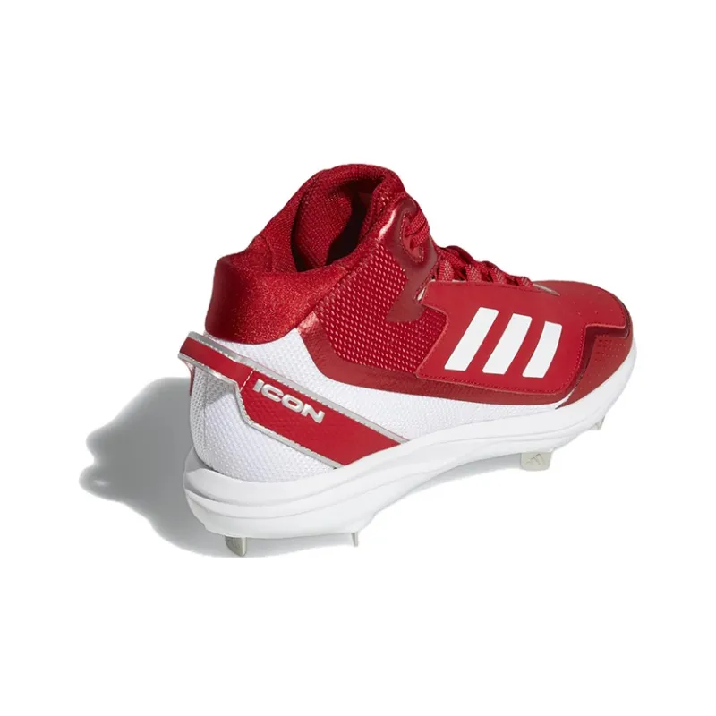 Adidas Icon 7 Mid Cleats Anti Slip Wear Resistant Mid Top Training Shoes Men's Red-3