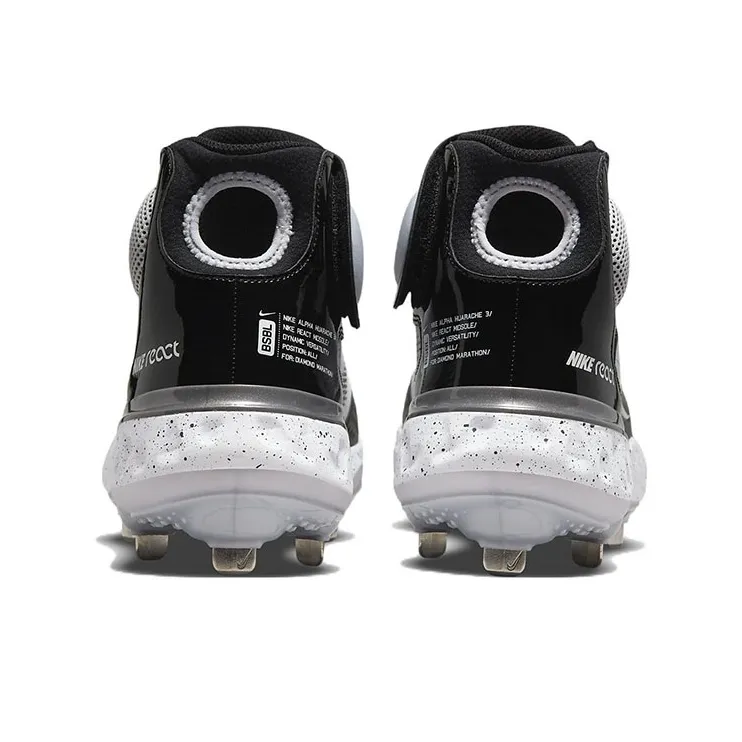 Nike Alpha Huarache Elite 3 Mid 'White Black'-4