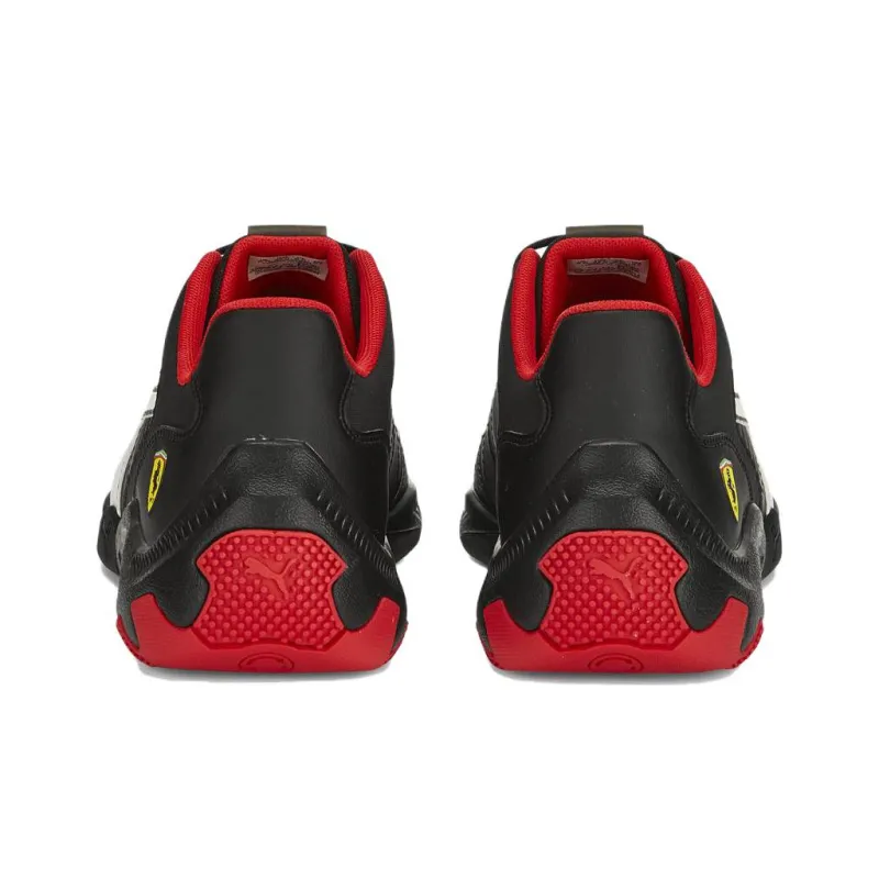 PUMA Ferrari Kart Cat Rl Nitro Anti-Slip Wear-Resistant Low-Top Training Shoes Men's Black White Red-3