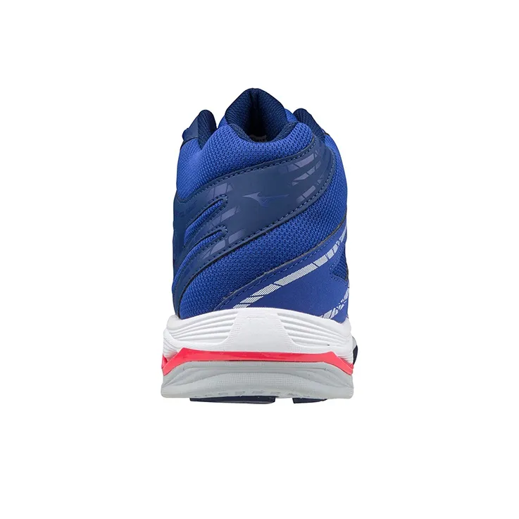 Mizuno Wave Voltage Anti-Slip And Wear-Resistant Breathable Mid-Top Training Shoes Men's Blue White-3