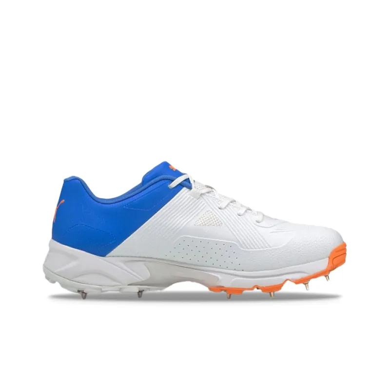 PUMA Spike 19.1 Cushioned Slip-Resistant Breathable Low-Top Training Shoes Men's White Yellow Blue-1