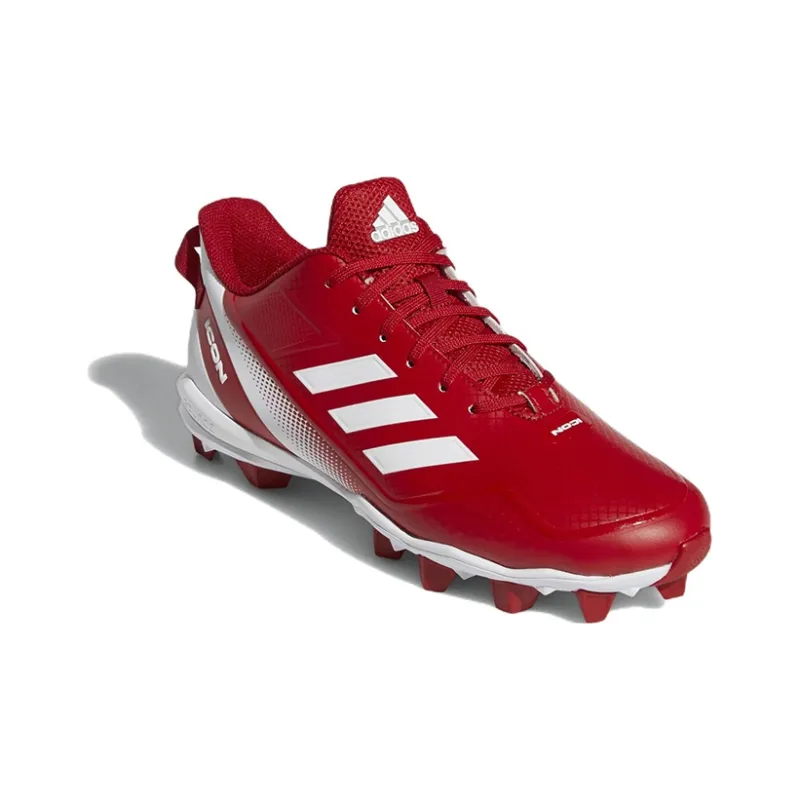 Adidas Icon 7 Mid Cleats Anti-Slip Wear-Resistant Low-Top Training Shoes Men's Red-2