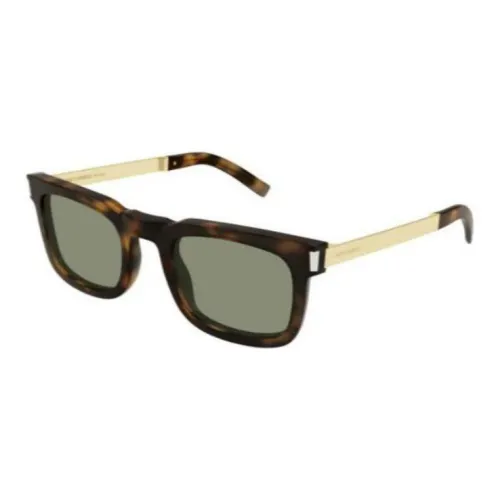 SAINT LAURENT Square Gauche Recycled Acetate Sunglasses