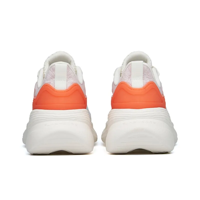 ANTA Variety Training Collection Training Shoes Women's Low Top Ivory White/Fluorescent Carthamus Orange/Light Steel Blue-3