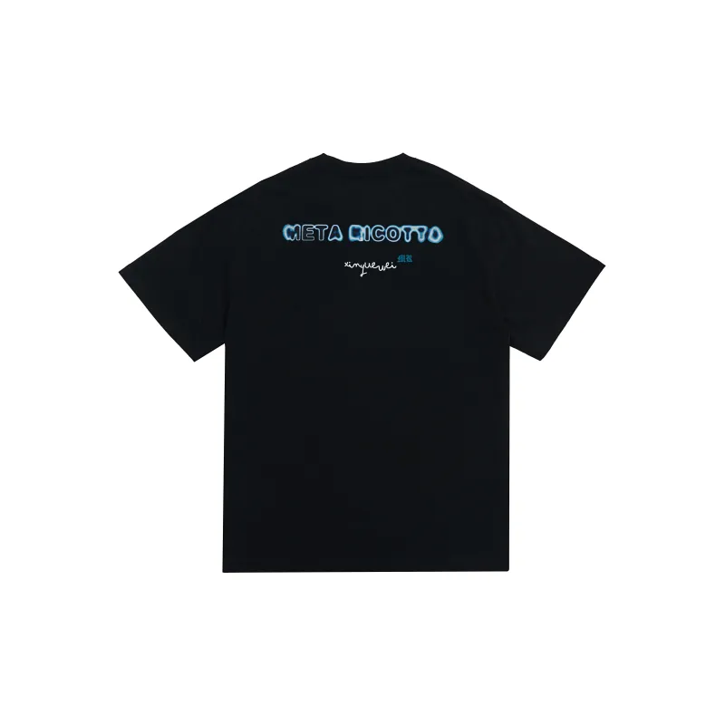 METARICOTTA T-Shirts Unisex Black-1