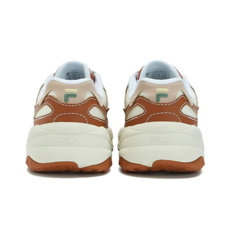 FILA FUSION Flash Anti Slip Wear Resistant Low Top Casual Running Shoes Men's Beige Brown-3