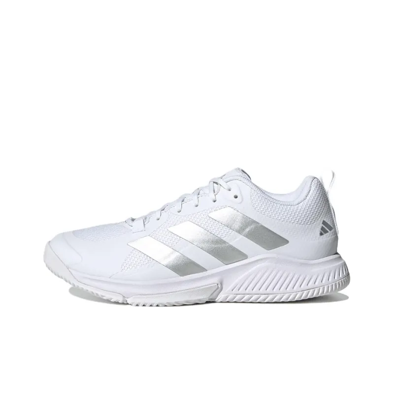 Adidas Court Team Bounce 2.0 Cloud White Silver Metallic Grey Women's-0