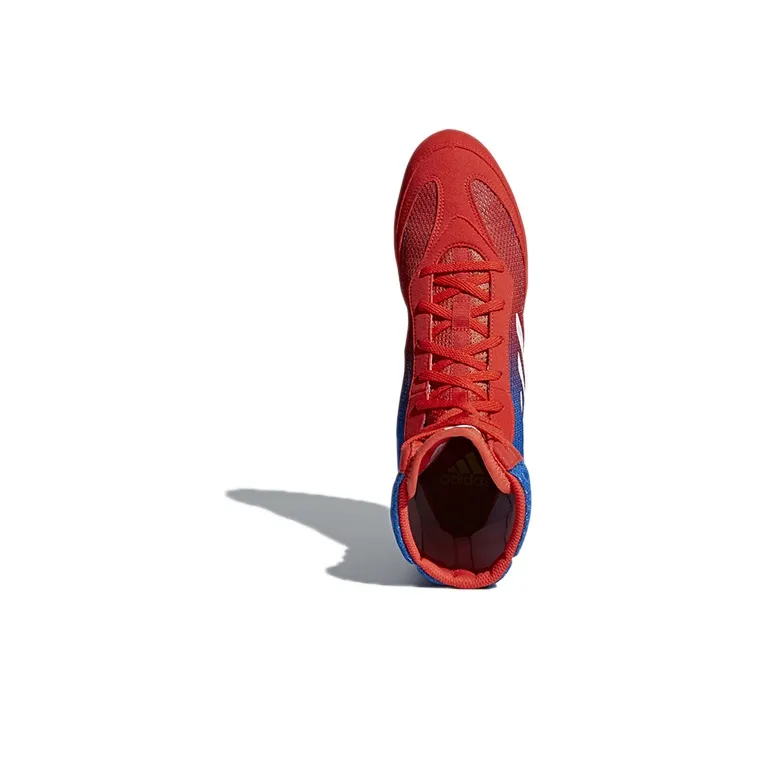Adidas Box Hog Series Training Shoes Men High-Top Blue/Red-4