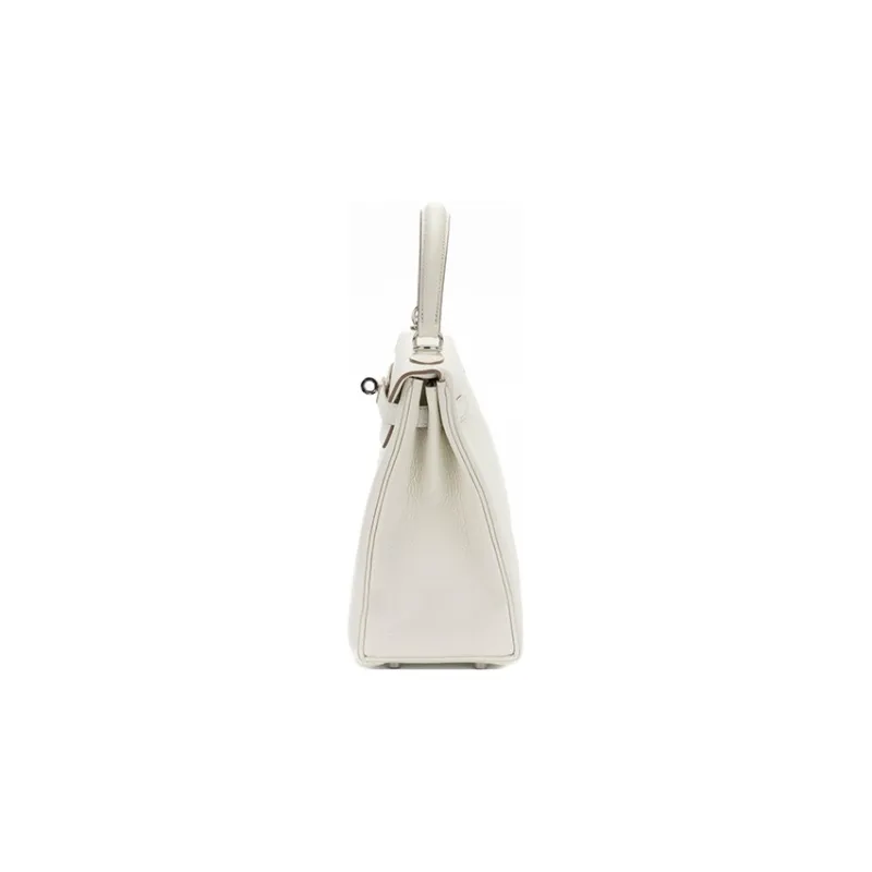 HERMES Kelly Togo Calfskin Kelly Bag Handbags Regular Women's 0T Mushroom White-3