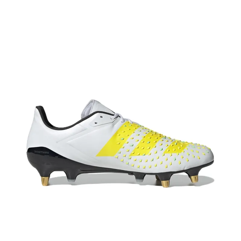 Adidas Predator Malice Sg Boots Anti Slip And Wear Resistant Lightweight Low Top Training Shoes Unisex White Yellow-1