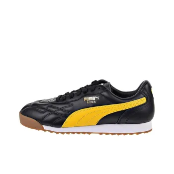 PUMA Roma Anniversario Cushioned Anti-Slip And Wear-Resistant Lightweight Low-Top Training Shoes Men's Black Yellow