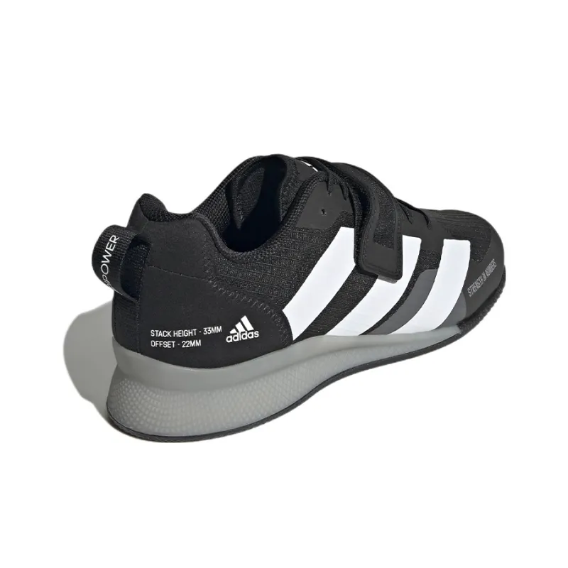 Adidas Adipower 3 Core Black Cloud White Grey Three-3