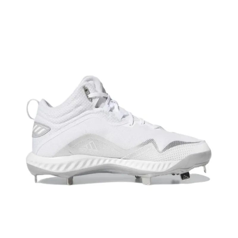 Adidas Icon 6 Bounce Mid Cleats Anti-Slip Wear-Resistant Low-Top Training Shoes Men's White-1