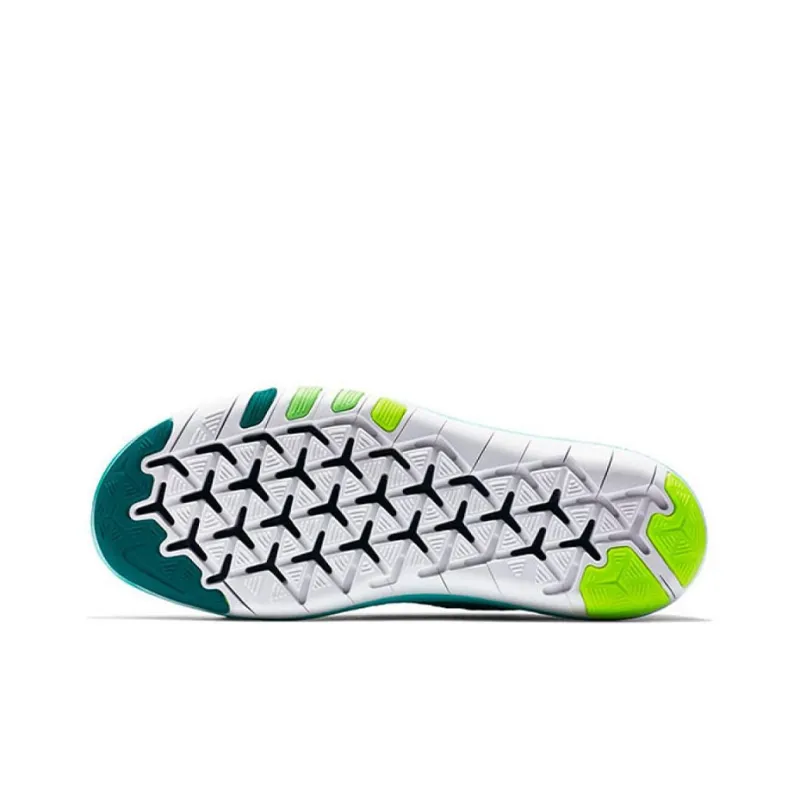 Nike Free Transform Flyknit Cushioning Anti-Slip And Wear-Resistant Support Low-Top Training Shoes Women's Green Yellow-5