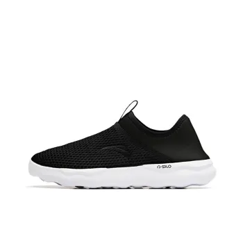 Anta Cushioning, Breathable, Lightweight Low Top Training Shoes Men's Black White