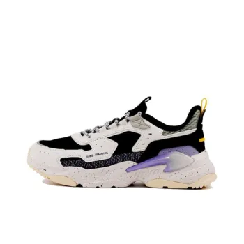 Erke Training Shoes Women's Low Top Ivory White/Willow Catkin Purple