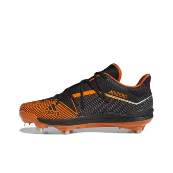 Adidas Adizero Cleats Afterburner 7 Anti-Slip Wear-Resistant Low-Top Baseball Training Shoes Men's Black Orange